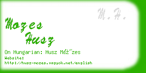 mozes husz business card
